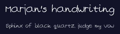 Marjan's handwriting by Marjan — Script Handwritten Font — thumbnail 2