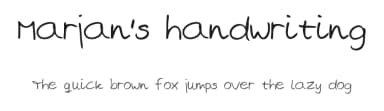 Marjan's handwriting by Marjan — Script Handwritten Font — thumbnail 1