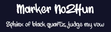 Marker No2Hun by HighUpNorth LLC — Script Handwritten Font — thumbnail 2