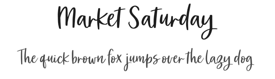 Market Saturday by FontBoutique — Script Handwritten Font