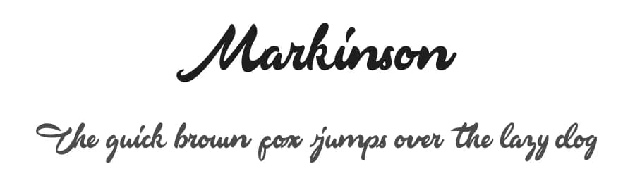 Markinson by easetype — Script Handwritten Font