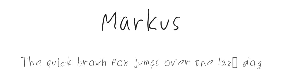 Markus by M Bm — Script Handwritten Font