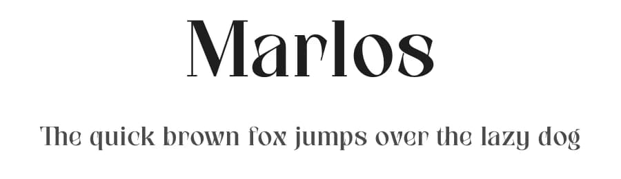 Marlos by Sronstudio — Serif Font