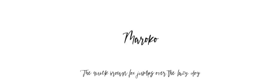 Maroko by Mariyana — Script Handwritten Font