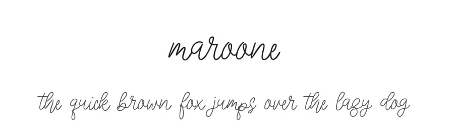 Maroone by selawetype — Script Handwritten Font