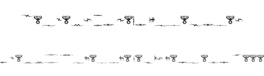 Marquis De Sade Ornaments by Bolt Cutter Design-Industrial Strength — Dingbats Font