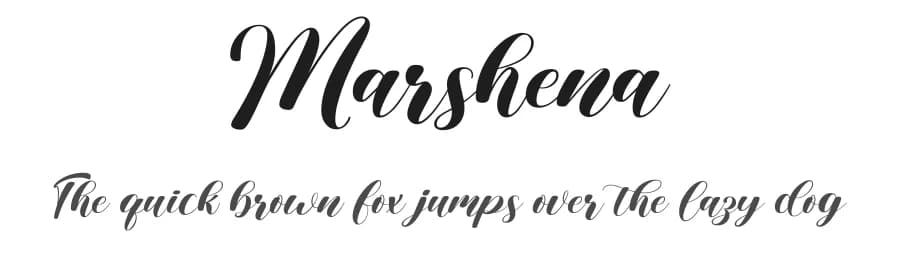 Marshena by Makashi — Script Handwritten Font