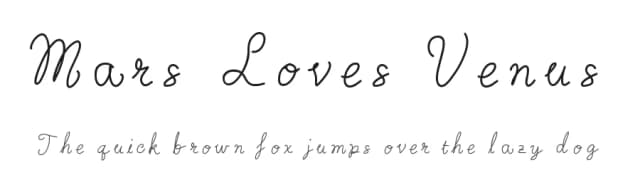 Mars Loves Venus by Joanne Abellar — Script Handwritten Font