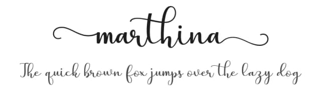Marthina by Uloel Design — Script Handwritten Font