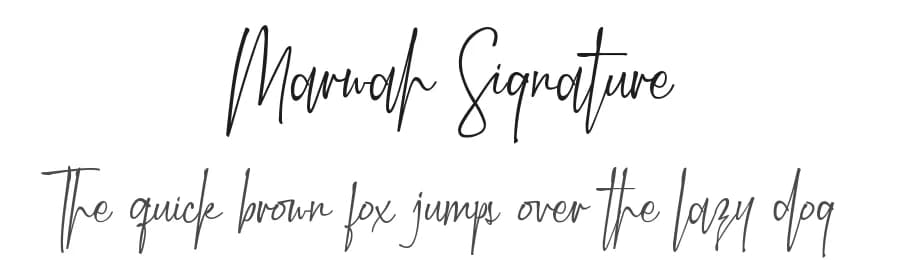Marwah Signature by Zeenesia Studio — Script Handwritten Font