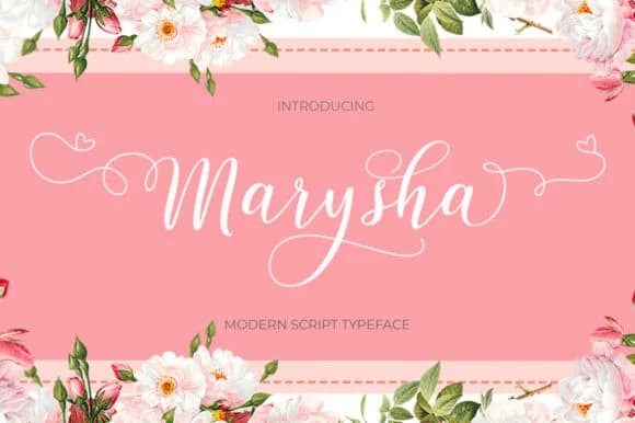 Marysha Script Font by typehill — Script Handwritten Font