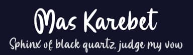 Mas Karebet by Kong Font — Script Handwritten Font — thumbnail 2