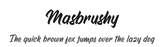 Masbrushy by Sesa Grafika — Script Handwritten Font