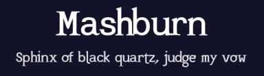 Mashburn by Robert Cortez — Sans Serif Font — thumbnail 2