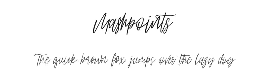 Mashpoints by Maulana Creative — Script Handwritten Font