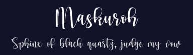 Maskuroh by Fiqiart — Script Handwritten Font — thumbnail 2