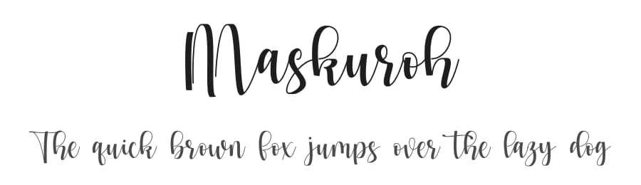 Maskuroh by Fiqiart — Script Handwritten Font