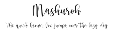 Maskuroh by Fiqiart — Script Handwritten Font — thumbnail 1