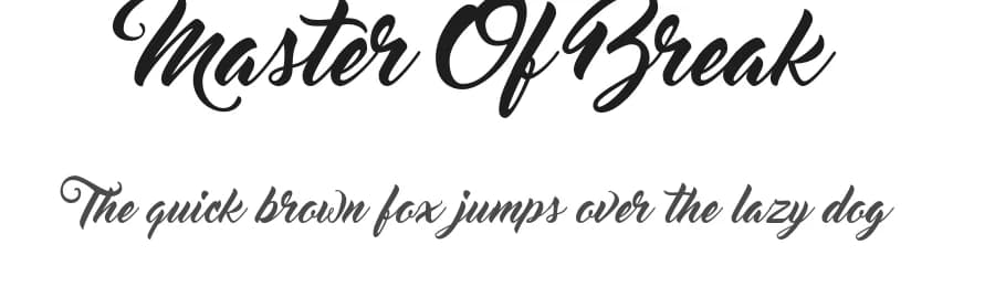 Master Of Break by StereoType — Script Handwritten Font