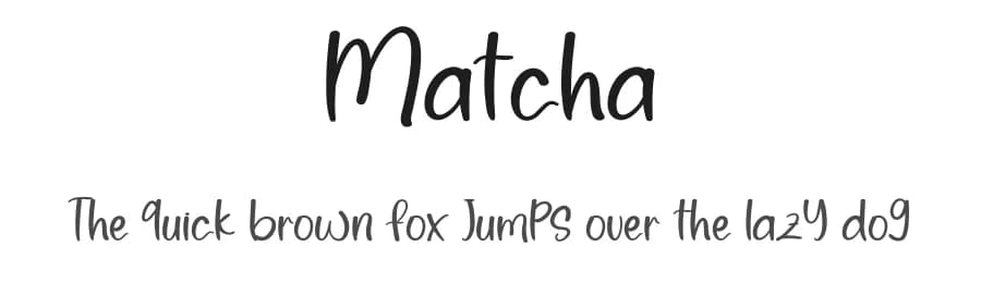 Matcha by Etik Fatimah — Script Handwritten Font