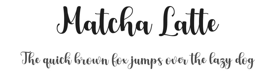 Matcha Latte by Attract Studio — Script Handwritten Font