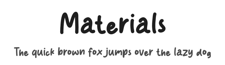 Materials by MJType — Script Handwritten Font