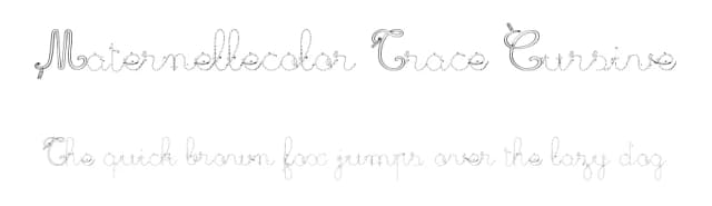 Maternellecolor Trace Cursive by Maternellecolor — Script Handwritten Font