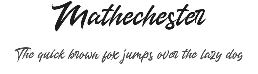 Mathechester by Typetemp Studio — Script Handwritten Font