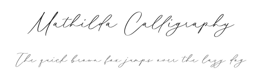 Mathilda Calligraphy by Allouse Studio — Script Handwritten Font