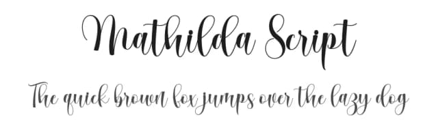 Mathilda Script by Reka Safriani — Script Handwritten Font