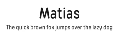 Matias by Jovanny Lemonad — Sans Serif Font — thumbnail 1
