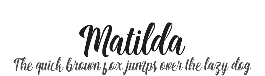 Matilda by Debut Studio — Script Handwritten Font