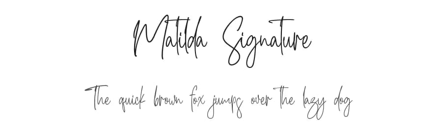 Matilda Signature by Vztype Studio — Script Handwritten Font