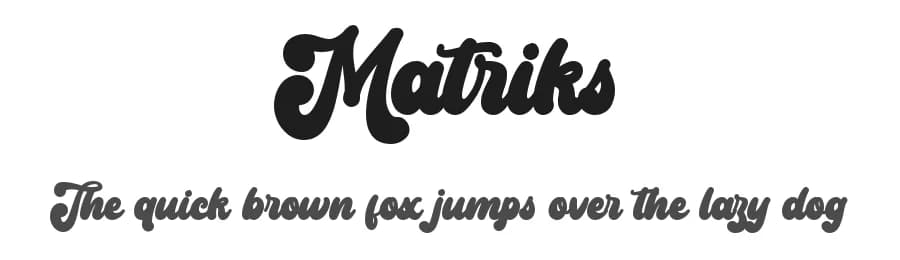 Matriks by Ainun Jinan — Script Handwritten Font