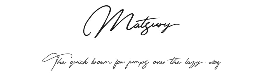 Matsury by Susi Type — Script Handwritten Font — preview 1