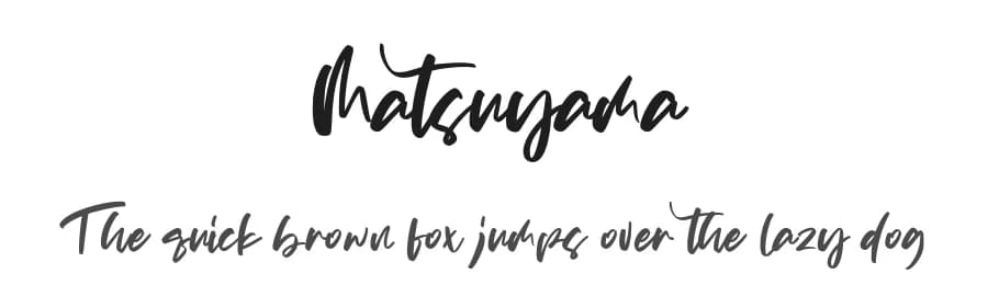Matsuyama by Hatf Type — Script Handwritten Font
