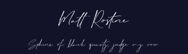 Matt Rostine by Vultype — Script Handwritten Font — thumbnail 2