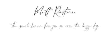 Matt Rostine by Vultype — Script Handwritten Font — thumbnail 1