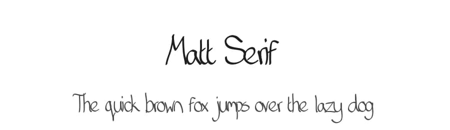 Matt Serif by Mane — Script Handwritten Font
