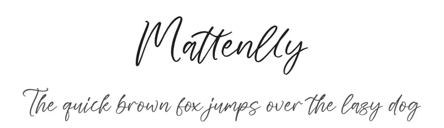 Mattenlly by Integritype Studio — Script Handwritten Font