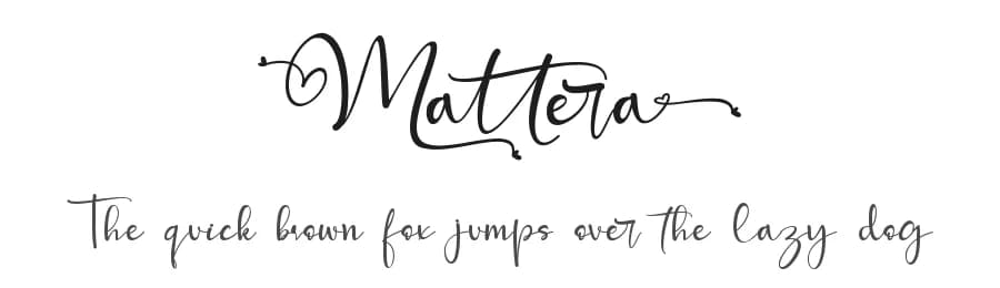 Mattera by Letterara — Script Handwritten Font