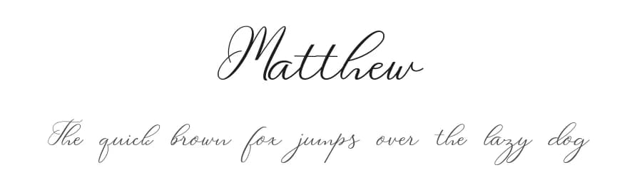 Matthew by cropstudio — Script Handwritten Font