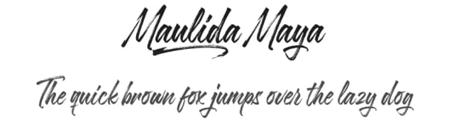 Maulida Maya by Nugs Studio — Script Handwritten Font