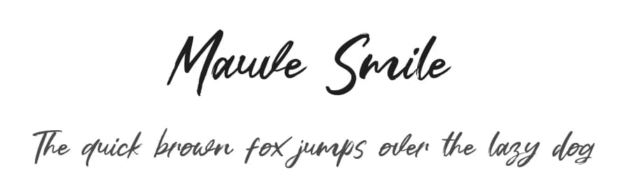 Mauve Smile by Khurasan — Script Handwritten Font