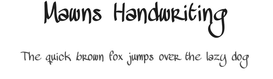 Mawns Handwriting by Måns Grebäck — Script Handwritten Font