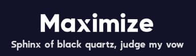 Maximize by Creative Killer — Sans Serif Font — thumbnail 2