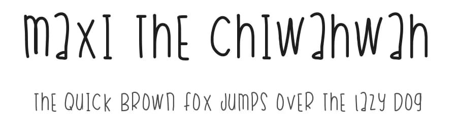 Maxi The Chiwahwah by Des Gomez — Script Handwritten Font