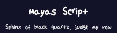 Mayas Script by fontzrgr8 — Script Handwritten Font — thumbnail 2