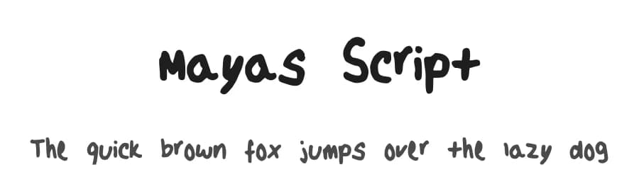 Mayas Script by fontzrgr8 — Script Handwritten Font