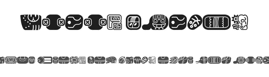 Mayan Glyphs by ikarusmedia — Dingbats Font